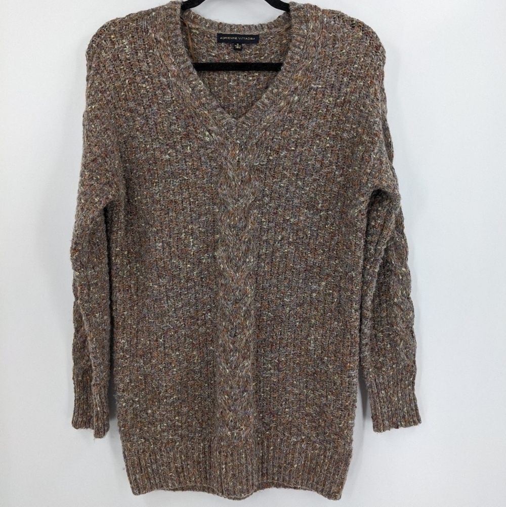 ADRIENNE VITTADINI Marled V-neck Sweater